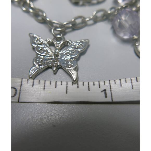 MOM Charm Necklace/Pierced Earring Set Silver Tone Mothers Day Heart "Pearls" - Picture 13 of 14